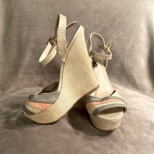 Off-White Snake Skin Wedges